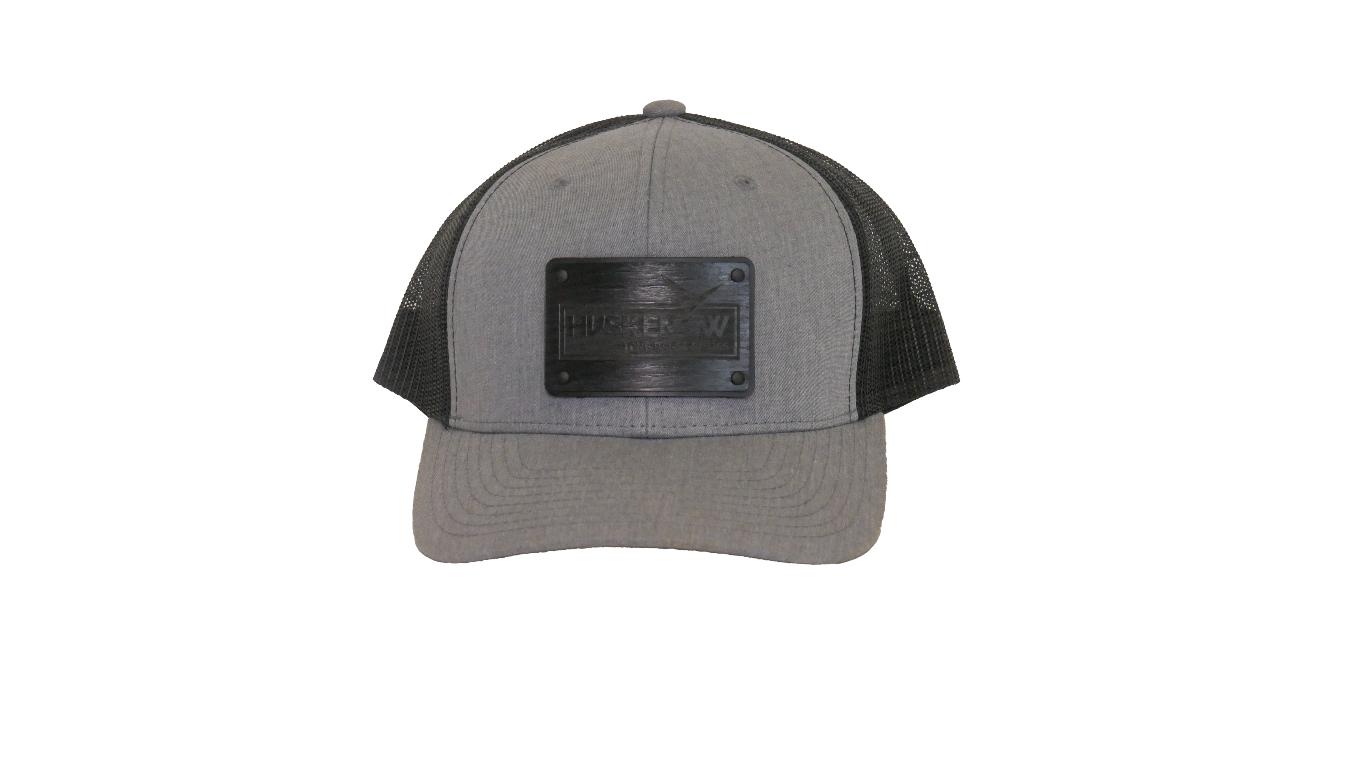 Heather Gray Hat W/ Black Engraved Patch