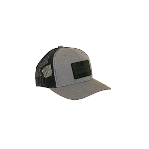 Heather Gray Hat W/ Black Engraved Patch