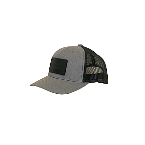 Heather Gray Hat W/ Black Engraved Patch