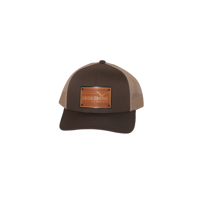 Khaki/Brown Hat W/ Brown Engraved Patch