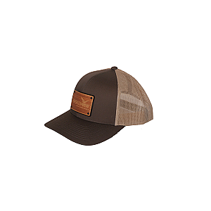 Khaki/Brown Hat W/ Brown Engraved Patch