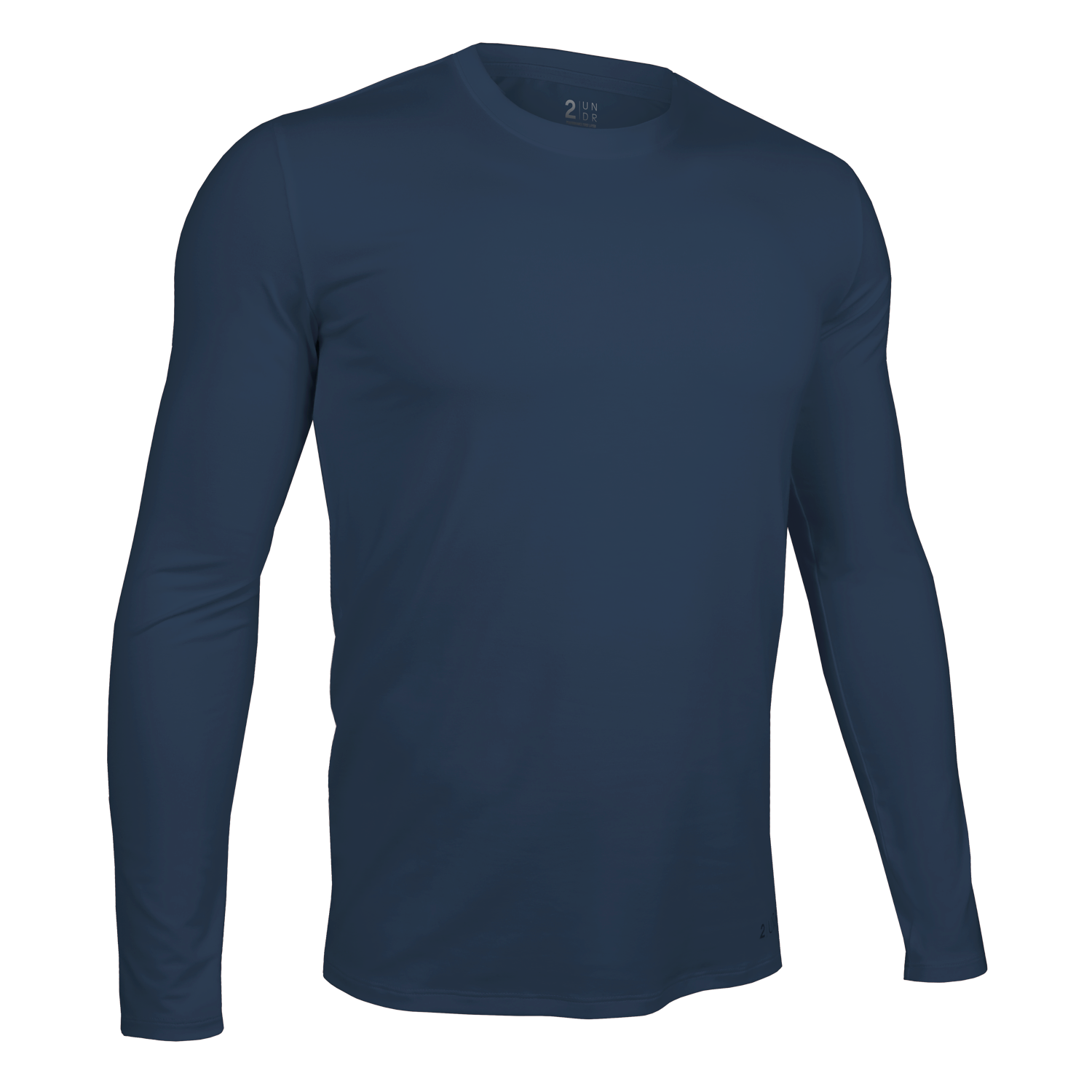 Luxury Long Sleeve Crew Tee - Pacific Navy