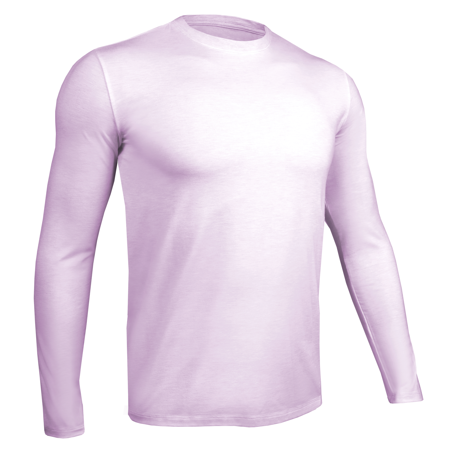Luxury Long Sleeve Crew Tee - Heathered Lavender
