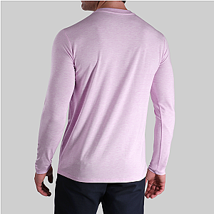 Luxury Long Sleeve Crew Tee - Heathered Lavender