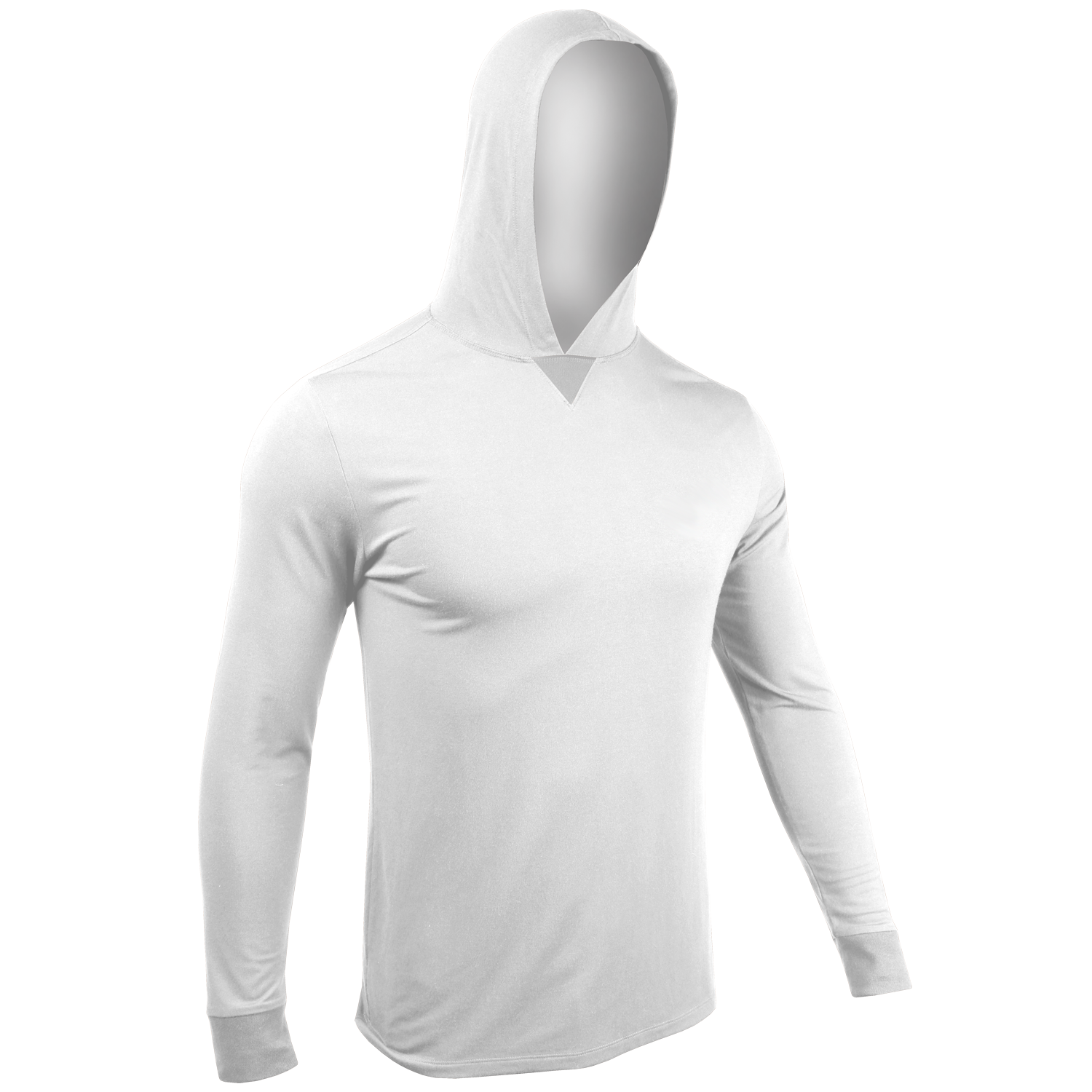 Luxury Long Sleeve Hooded Tee - White