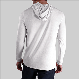 Luxury Long Sleeve Hooded Tee - White