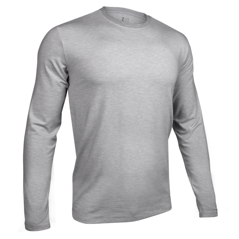 Luxury Long Sleeve Crew Tee - Grey