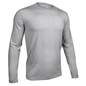 Luxury Long Sleeve Crew Tee - Grey