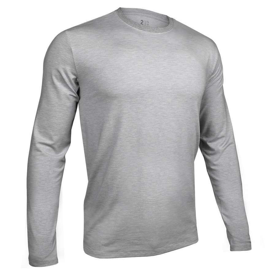 Luxury Long Sleeve Crew Tee - Grey