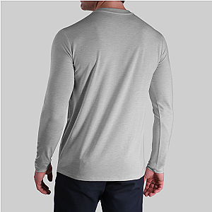 Luxury Long Sleeve Crew Tee - Grey