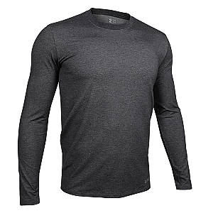 Luxury Long Sleeve Crew Tee - Charcoal
