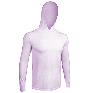 Luxury Long Sleeve Hooded Tee - Heathered Lavender