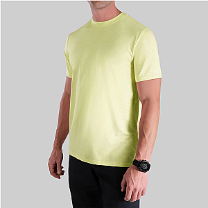 Luxury Crew Tee - Heathered Yellow