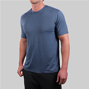 Luxury Crew Tee - Heathered Indigo