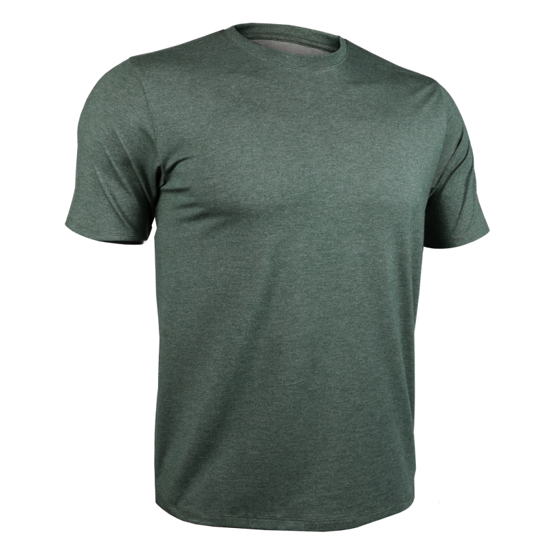 Luxury Crew Tee - Heathered Forest Green