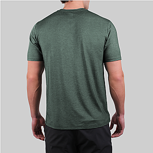 Luxury Crew Tee - Heathered Forest Green