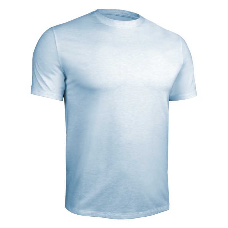 Luxury Crew Tee - Heathered Light Blue