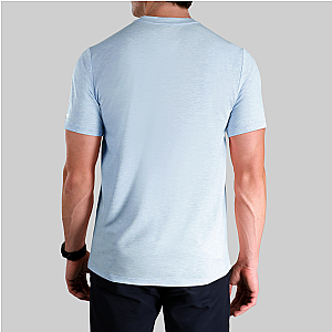 Luxury Crew Tee - Heathered Light Blue